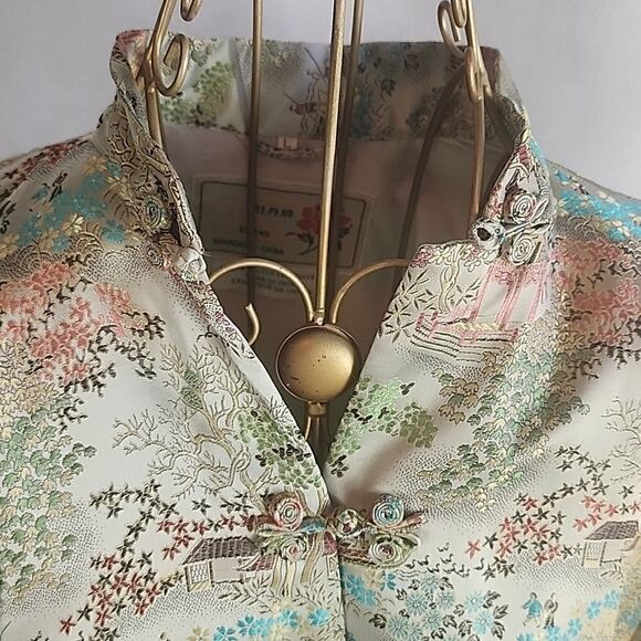 Vintage 40's Shanghi China Spring Blossom Kimono Jacket Dressy - Picture 4 of 16